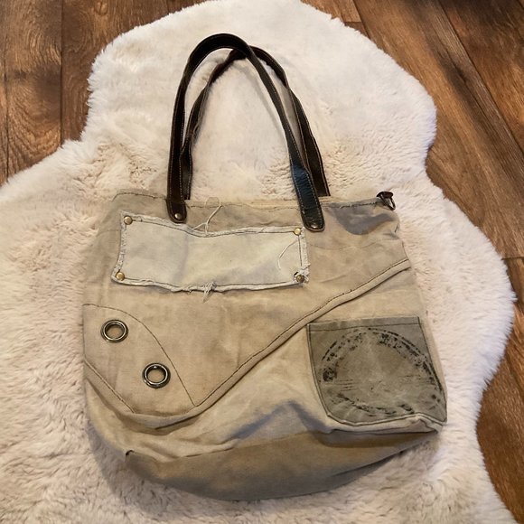 Vintage Addiction Handbags - Vintage Addiction Cotton Canvas Tote Bag